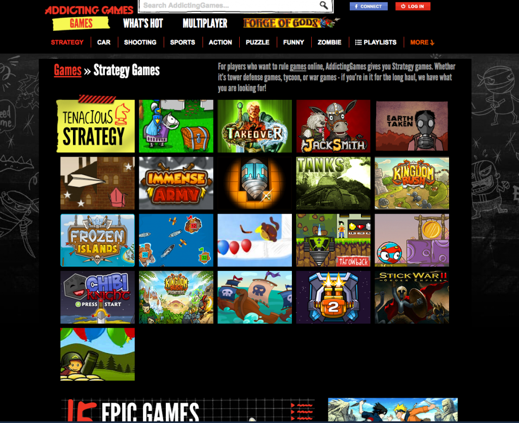 Online gaming websites